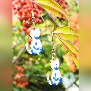 Cute Kitty Drop Earrings